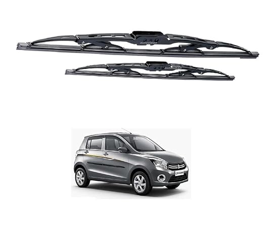 Front Windshield Wiper Blades | Compatible with Celerio | Rubber | Set of 2 (21 Inch + 14 Inch)