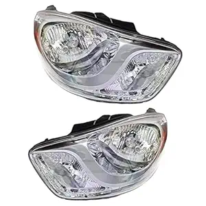 Complete Headlight Set for i10 (2011–2013 Type 2) Headlights – Pair with 60W White Halogen Bulbs, Waterproof & 24V